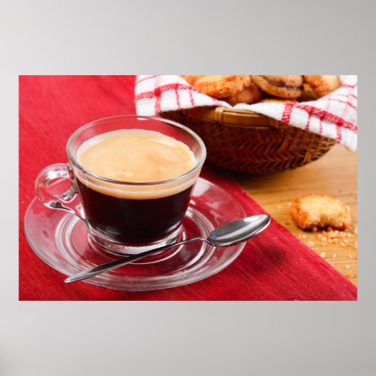Koffiebeker en koekje poster (Voorkant)