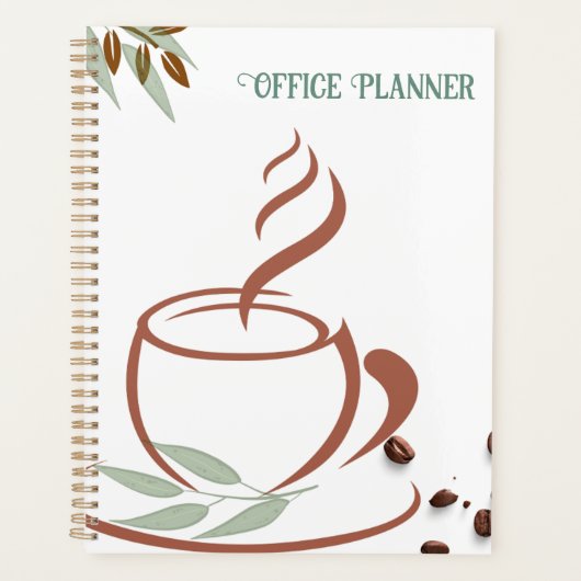 Koffiebeker en Koffiebean-banner Planner (Voorkant)