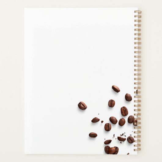 Koffiebeker en Koffiebean-banner Planner (Achterkant)