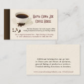 Koffiebeker en koffiebonen Hart Visitekaartje (Voorkant / Achterkant)