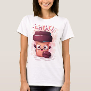 Koffiebeker en koffiebonen t-shirt