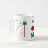 Koffiebeker- en planvogels koffiemok (Voorkant links)