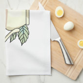 Koffiebeker en Roos Theedoek (Quarter Fold)