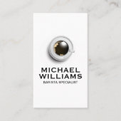 Koffiebeker en saucer Uitzicht bovenaan Visitekaartje (Voorkant)