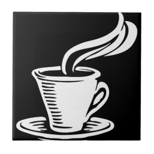 Koffiebeker en schotel tegeltje