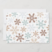 Koffiebeker en Snowflakes kerstfotokaart Feestdagenkaart (Achterkant)