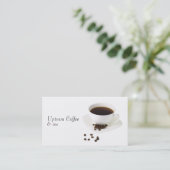 Koffiebeker en Visitekaartje van thee (Staand voorkant)