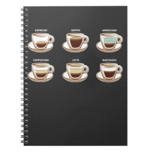 Koffiebeker Espresso Americano Cappuccino Drinker Notitieboek