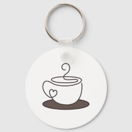 Koffiebeker-etiket Sleutelhanger