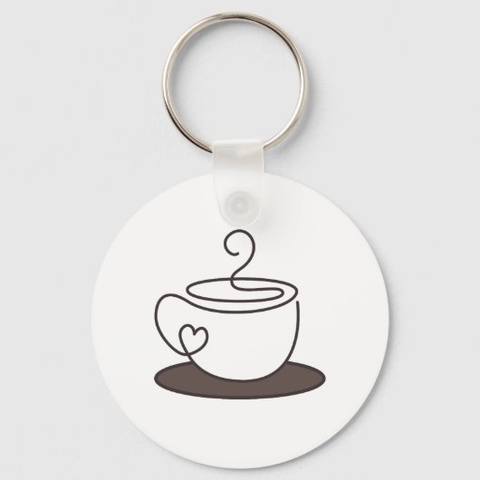 Koffiebeker-etiket Sleutelhanger (Voorkant)