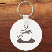Koffiebeker-etiket Sleutelhanger (Voorkant)
