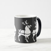 Koffiebeker feestblauwe kerstbeker met renderende  magische mok (Voorkant rechts)