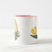 Koffiebeker feestelijke bunny Cup bij paasbunny Mo Tweekleurige Koffiemok (Center)