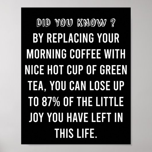 Koffiebeker - Funny Coffee Quote Poster (Voorkant)