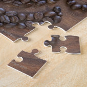 Koffiebeker, geïllustreerd met koffiebonen legpuzzel (Zijkant)