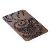 Koffiebeker, geïllustreerd met koffiebonen magneet (Rechterzijde)