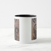 Koffiebeker, geïllustreerd met koffiebonen mok (Midden)