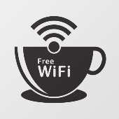 Koffiebeker gratis Wi-Fi Koffie Donut-winkel Raamsticker (Vel)