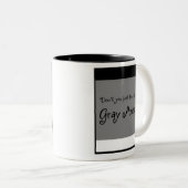 Koffiebeker Grijze zone Tweekleurige Koffiemok (Voorkant rechts)