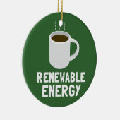 Koffiebeker hernieuwbare energie keramisch ornament (Rechts)
