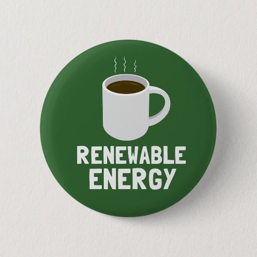 Koffiebeker hernieuwbare energie ronde button 5,7 cm (Voorkant)