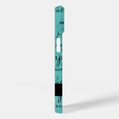 Koffiebeker het Manuscript monogram Naam Turquoise Case-Mate iPhone Case (Achterkant / Rechts)