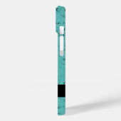 Koffiebeker het Manuscript monogram Naam Turquoise Case-Mate iPhone Case (Achterkant / Links)