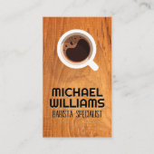 Koffiebeker | Houttabel Visitekaartje (Voorkant)