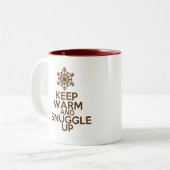 Koffiebeker in Warm en in de hoek Tweekleurige Koffiemok (Voorkant links)