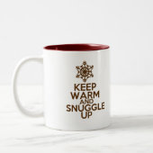 Koffiebeker in Warm en in de hoek Tweekleurige Koffiemok (Links)