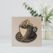 Koffiebeker Kaart (Staand voorkant)