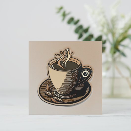 Koffiebeker Kaart (Staand voorkant)
