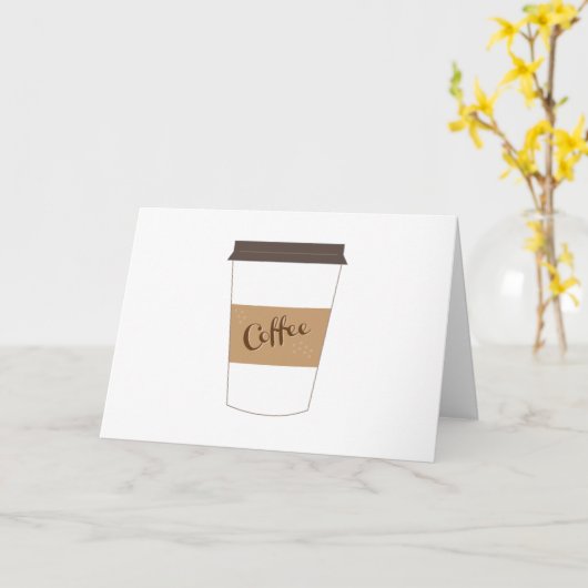 Koffiebeker Kaart (Gele Bloem)