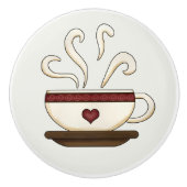 Koffiebeker keuken-decor-keramische knop (Voorkant)