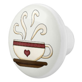 Koffiebeker keuken-decor-keramische knop