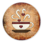 Koffiebeker keuken-decor keramische knop (Voorkant)