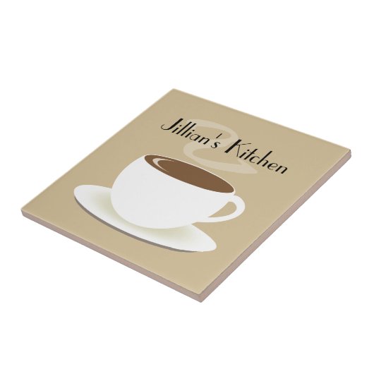 Koffiebeker keuken-tegel tegeltje (Zijkant)