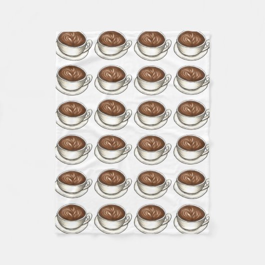 Koffiebeker koffie Latte Barista Coffee House Shop Fleece Deken (Voorkant)