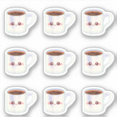 Koffiebeker koffie sticker (Voorkant)