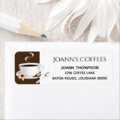 Koffiebeker koffiebonen etiket (Insitu)