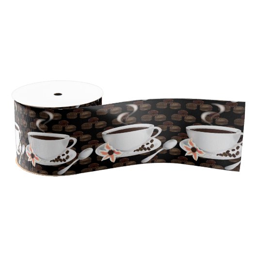 Koffiebeker koffiebonen grosgrain lint (Spoel)