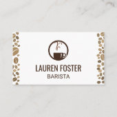 Koffiebeker | Koffiebonen Visitekaartje (Voorkant)