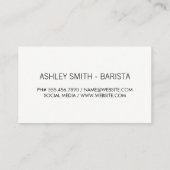 Koffiebeker koffiebonen visitekaartje (Achterkant)