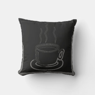 Koffiebeker kunstontwerppiloot kussen