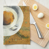 Koffiebeker, liefde, vrede, kersen, kannen theedoek (Quarter Fold)