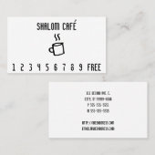 Koffiebeker line art Punch-kaart Klantenkaartje (Voorkant / Achterkant)