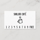 Koffiebeker line art Punch-kaart Klantenkaartje (Voorkant)