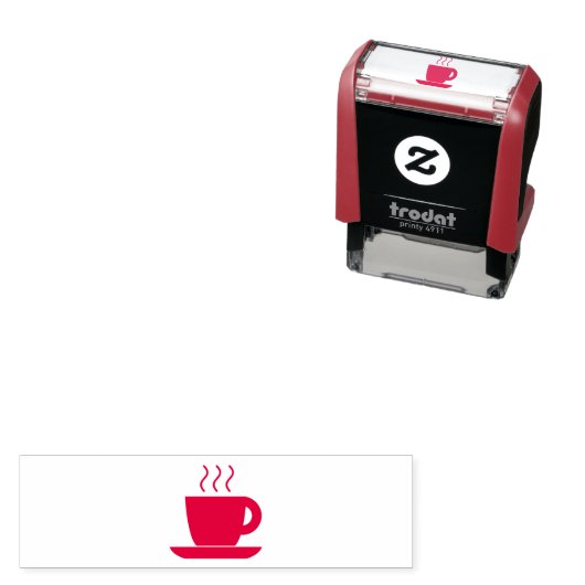 Koffiebeker Loyalty-kaart Stamp met eigen inkt Zelfinktende Stempel (In situ)