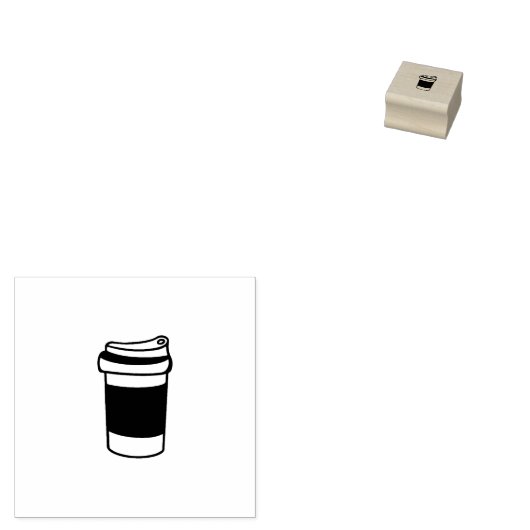 Koffiebeker Loyalty Stamp Rubberstempel (Gestempeld)