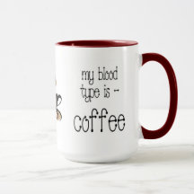 Koffiebeker met Bloedgroep